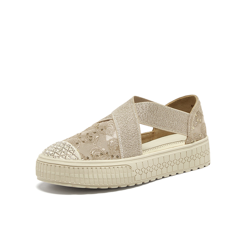 百思图2025夏季新款渔夫鞋时尚复古休闲户外女单鞋B1707BM5