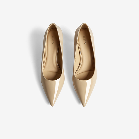 百思图2025秋季新款浅口单鞋时尚简约通勤细高跟尖头女鞋F5139CQ5