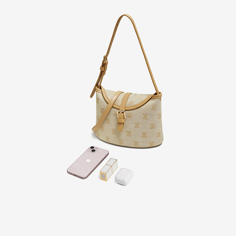 百思图2025秋季新款商场同款腋下包时尚复古斜挎包女TY038CX5