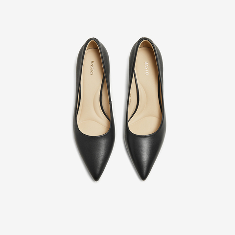 百思图2025秋季新款浅口单鞋时尚简约通勤细高跟尖头女鞋K5611CQ5