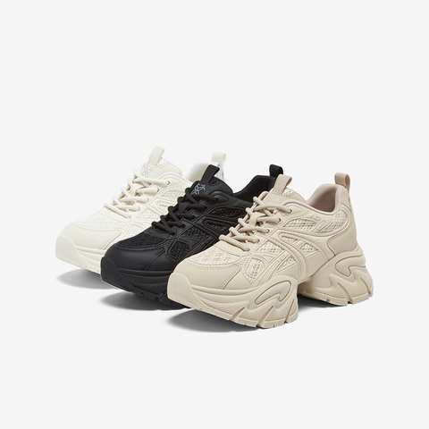 百思图2025秋季新款商场同款老爹鞋时尚厚底增高女休闲鞋G8833CM5