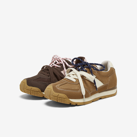 百思图2025秋季新款商场同款德训鞋时尚复古街头女休闲鞋G6613CM5