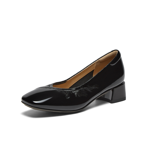 百思图2025秋季新款商场同款浅口单鞋时尚简约通勤女鞋E5311CQ5