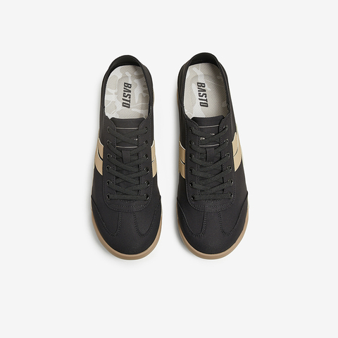 百思图2025夏季新款时尚简约复古运动德训鞋平跟男休闲鞋51228BM5