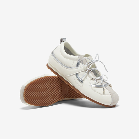 百思图2025秋季新款德训鞋时尚复古潮流运动女休闲鞋M6018CM5