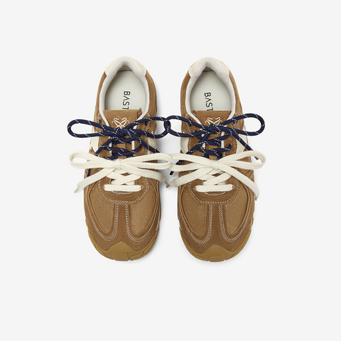 百思图2025秋季新款商场同款德训鞋时尚复古街头女休闲鞋G6613CM5