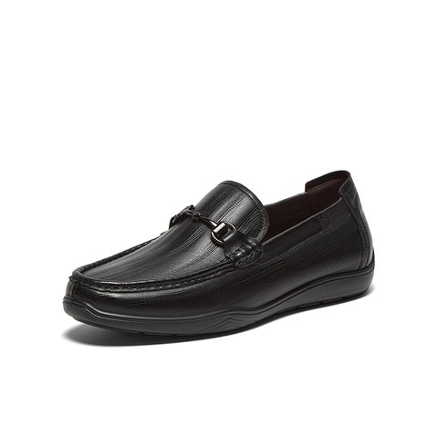 百思图2025秋季新款商场同款乐福鞋时尚商务男休闲皮鞋51725CM5