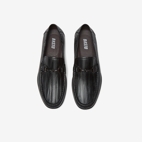 百思图2025秋季新款商场同款乐福鞋时尚商务男休闲皮鞋51725CM5