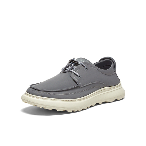 百思图2025夏季新款简约时尚户外运动布鞋厚底男休闲鞋L5880BM5