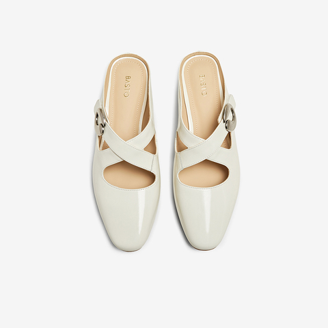 百思图2025夏季新款时尚简约休闲穆勒拖粗跟女拖鞋BN095BH5