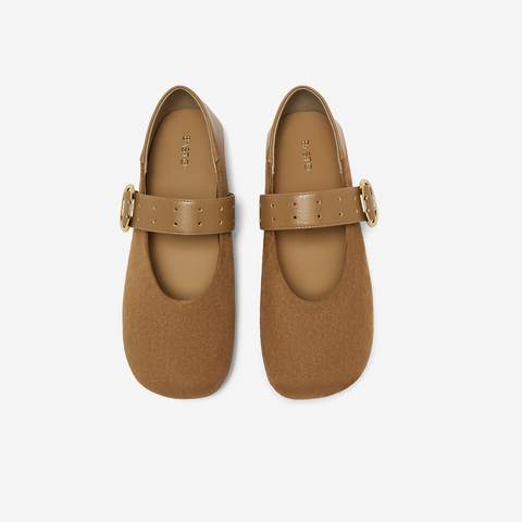 百思图2025秋季新款玛丽珍鞋时尚简约休闲浅口单鞋F1182CQ5