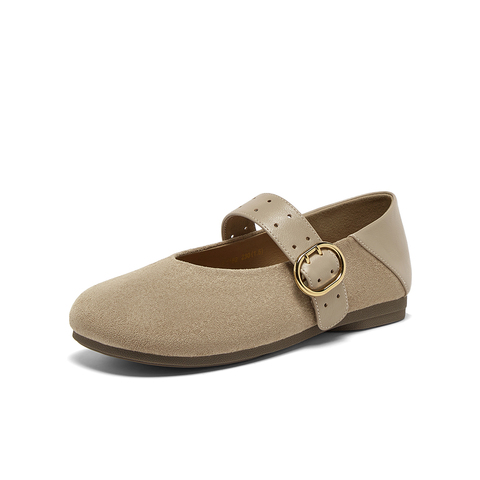 百思图2025秋季新款玛丽珍鞋时尚简约休闲浅口单鞋F1182CQ5