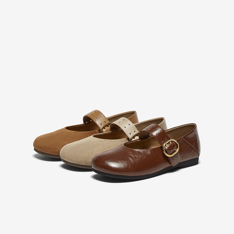 百思图2025秋季新款玛丽珍鞋时尚简约休闲浅口单鞋F1182CQ5