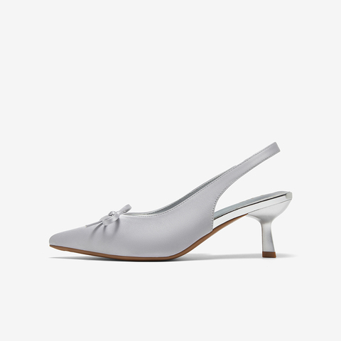 百思图2025夏季新款时尚潮流通勤尖头细高跟后空女凉鞋W5909BH5