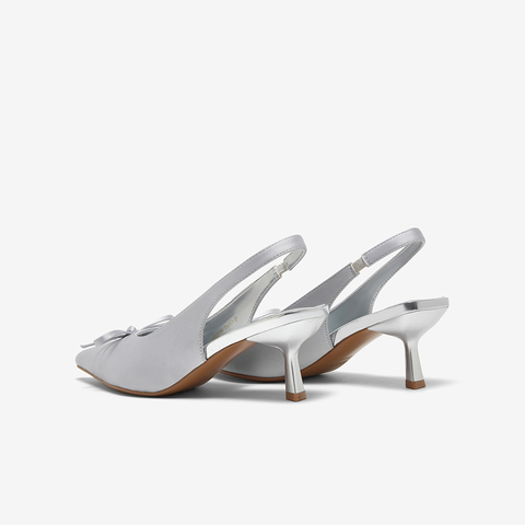 百思图2025夏季新款时尚潮流通勤尖头细高跟后空女凉鞋W5909BH5