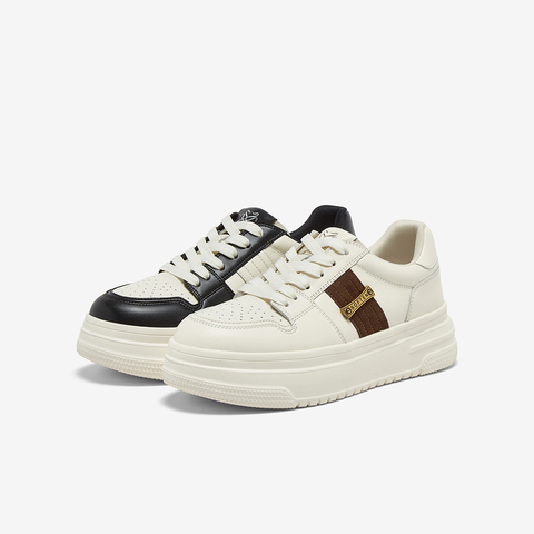 百思图2025秋季新款商场同款板鞋时尚运动厚底女休闲鞋USN05CM5