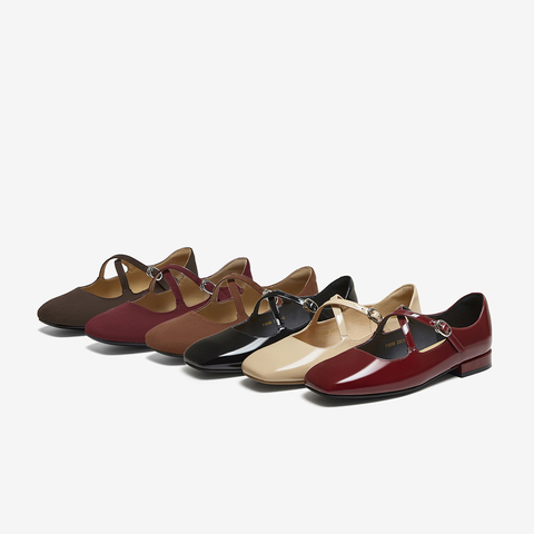 百思图2025秋季新款玛丽珍鞋时尚复古法式潮流女单鞋F3058CQ5
