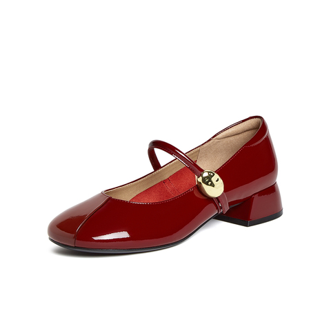 百思图2025秋季新款玛丽珍鞋时尚简约学院风女单鞋RD21RCQ5