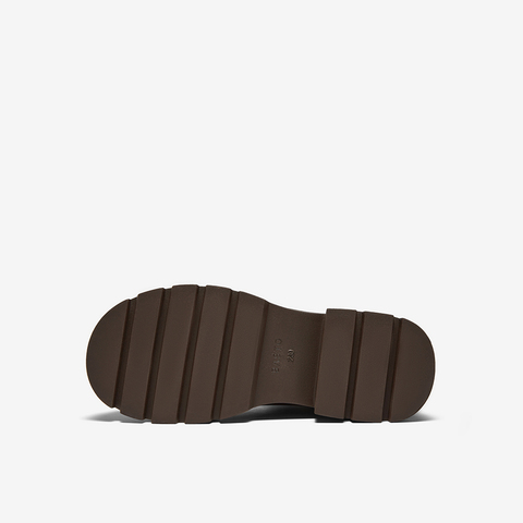 百思图2025冬季新款商场同款骑士靴街头潮流粗跟女长靴F2021DG5