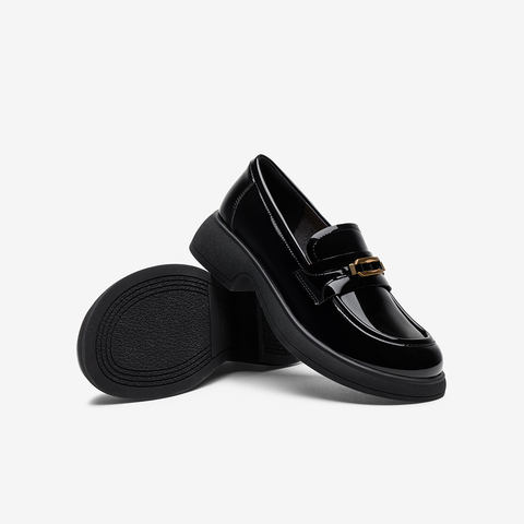 百思图2025秋季新款商场同款乐福鞋时尚学院风女单鞋S3356CA5