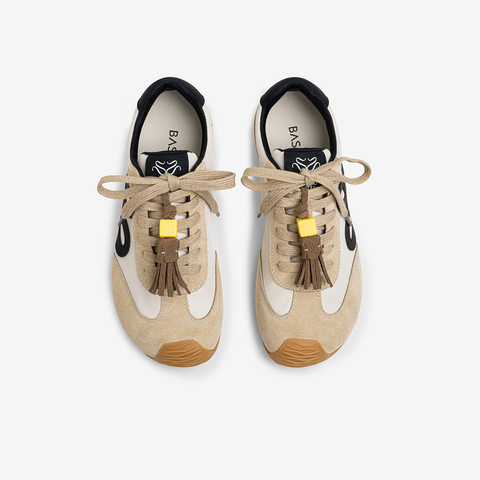 百思图2025秋季新款德训鞋时尚复古街头运动女休闲鞋A1856CM5