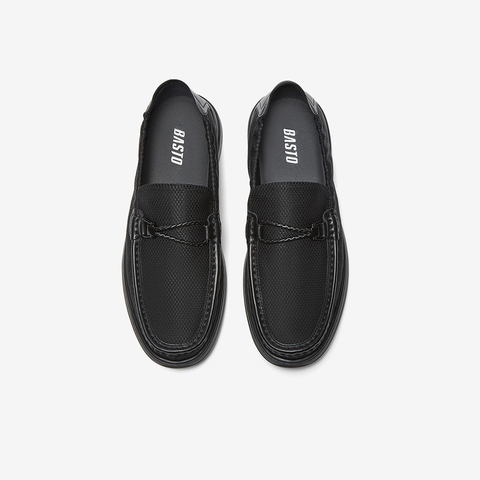 百思图2025夏季新款商场同款简约时尚布鞋平跟男休闲鞋V6016BM5