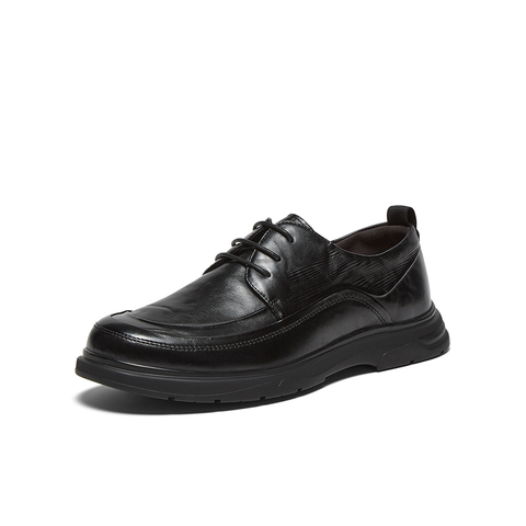 百思图2025秋季新款商场同款休闲皮鞋时尚商务男鞋WOD01CM5