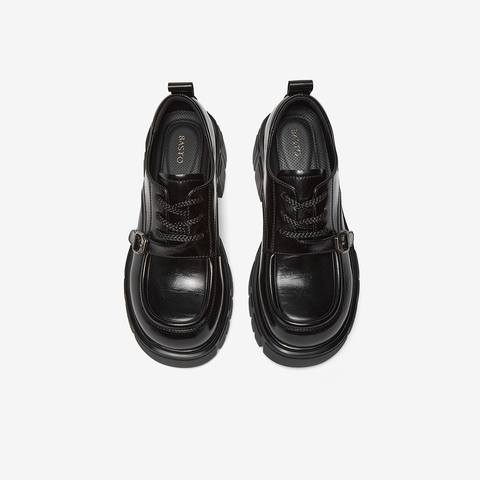 百思图2025秋季新款商场同款牛津鞋复古学院风女单鞋鞋CV180CM5