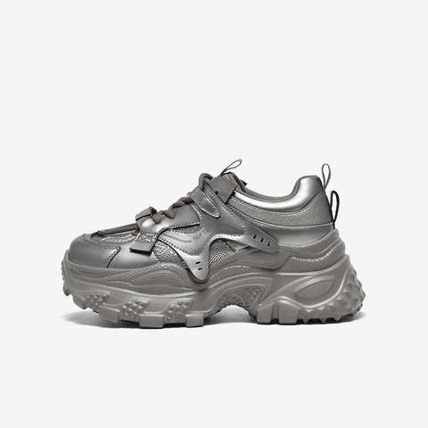 百思图2025秋季新款商场同款老爹鞋时尚厚底增高女休闲鞋G6111CM5