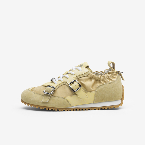 百思图2025秋季新款时尚户外运动德训鞋厚底女休闲鞋A8358CM5