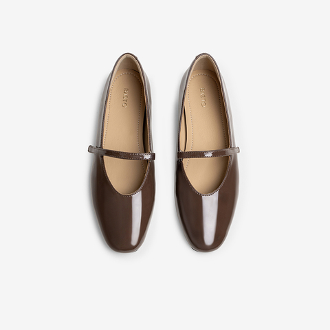 百思图2025秋季新款玛丽珍鞋时尚简约复古浅口女单鞋E2528CQ5