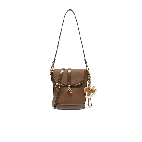 百思图2025冬新款商场同款人水桶包时尚潮流单肩斜挎包女TY052DX5