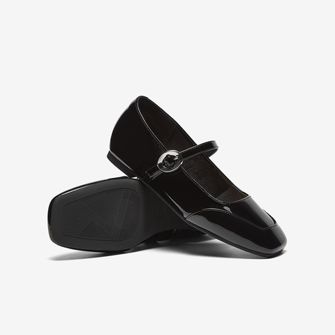 百思图2025春季新款商场同款简约通勤玛丽珍鞋方跟女单鞋M1303AQ5