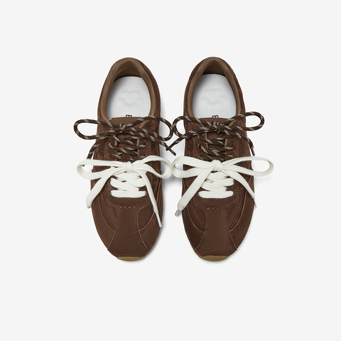 百思图2025秋季新款时尚复古运动德训鞋平跟女休闲鞋D3155CM5