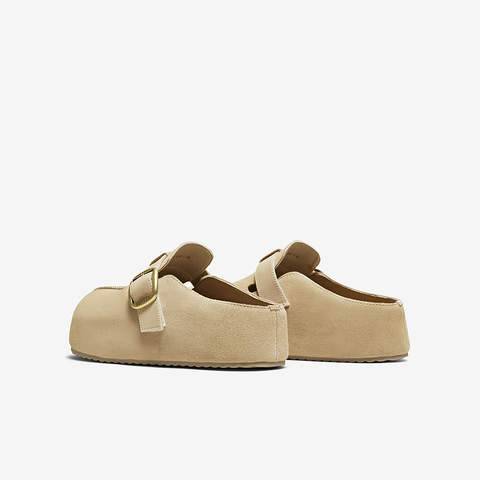 百思图2025秋季新款勃肯鞋时尚复古户外休闲女拖鞋E7332CH5