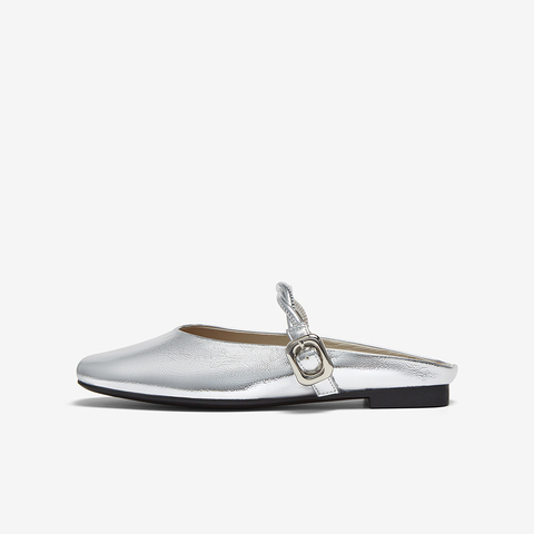 百思图2025夏季新款时尚潮流通勤穆勒鞋平跟女拖鞋F5131BH5