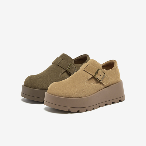 百思图2025冬季新款商场同款勃肯鞋时尚休闲女单鞋F3109DM5