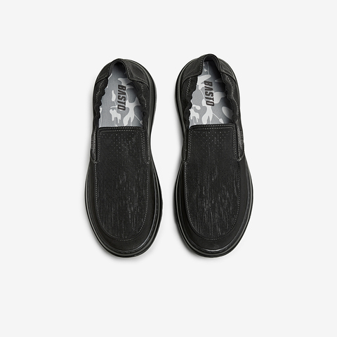 百思图2025夏季新款简约时尚户外休闲布鞋厚底男休闲鞋K8868BM5