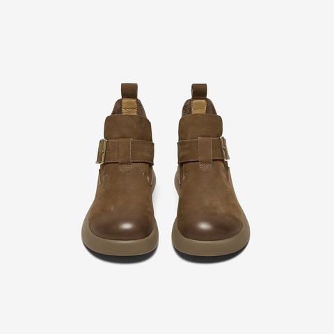 百思图2025冬季新款商场同款休闲靴时尚简约户外女短靴S2263DD5