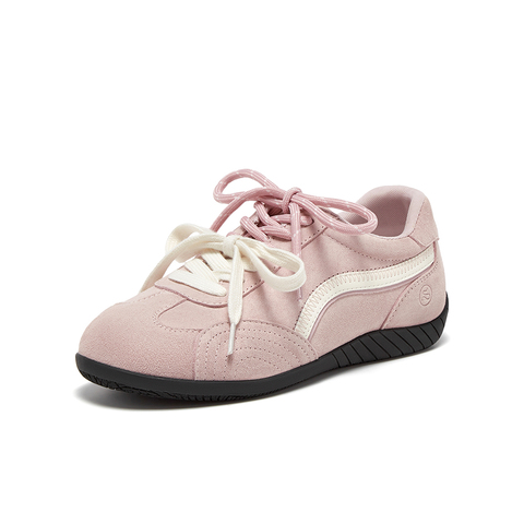 百思图2025秋季新款德训鞋时尚复古街头潮流女运动休闲鞋D3552CM5