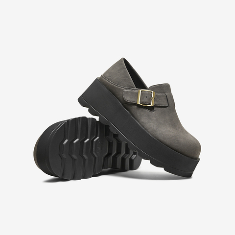 百思图2025秋季新款勃肯鞋时尚简约休闲厚底女单鞋B8710CM5