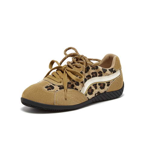 百思图2025秋季新款德训鞋时尚复古街头潮流女运动休闲鞋D3552CM5