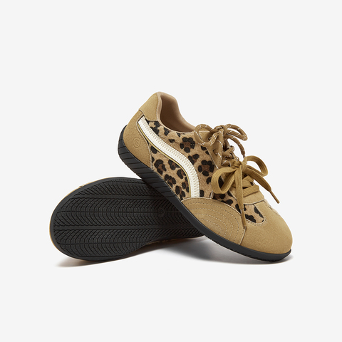 百思图2025秋季新款德训鞋时尚复古街头潮流女运动休闲鞋D3552CM5