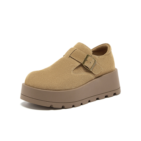 百思图2025冬季新款商场同款勃肯鞋时尚休闲女单鞋F3109DM5