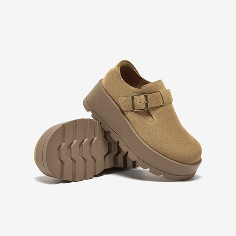 百思图2025冬季新款商场同款勃肯鞋时尚休闲女单鞋F3109DM5