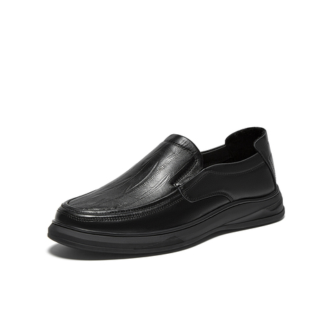 百思图2025秋季新款商场同款乐福鞋时尚商务男休闲皮鞋ESW22CM5