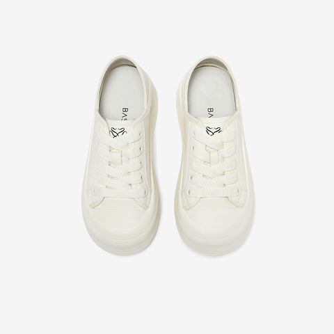 百思图2025秋季新款小白鞋时尚潮流街头运动女休闲鞋D3296CM5