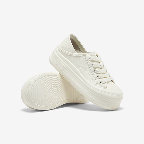 百思图2025秋季新款小白鞋时尚潮流街头运动女休闲鞋D3296CM5