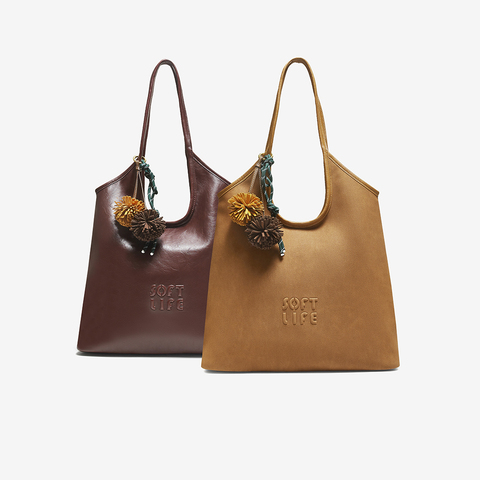 百思图2025冬季新款托特包时髦通勤大容量单肩包女TY057DX5