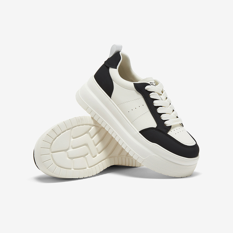 百思图2025秋季新款板鞋时尚潮流街头运动女休闲鞋W1011CM5